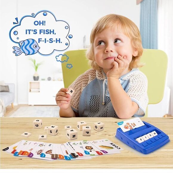 NIB Matching Letter Game with Spelling Math Flash Cards, - Picture 2 of 9